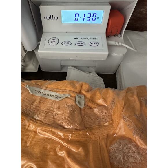 Soft Surroundings Shift Dress Womens Sz M Embroidered Cottagecore Tangerine - Picture 9 of 10